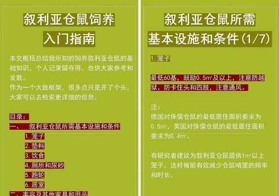 三线仓鼠的饲养方法详解（打造宠物仓鼠的舒适生活环境）